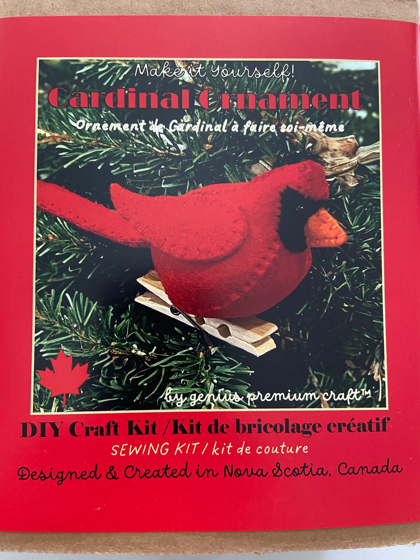 DIY Cardinal Ornament Sewing Kits