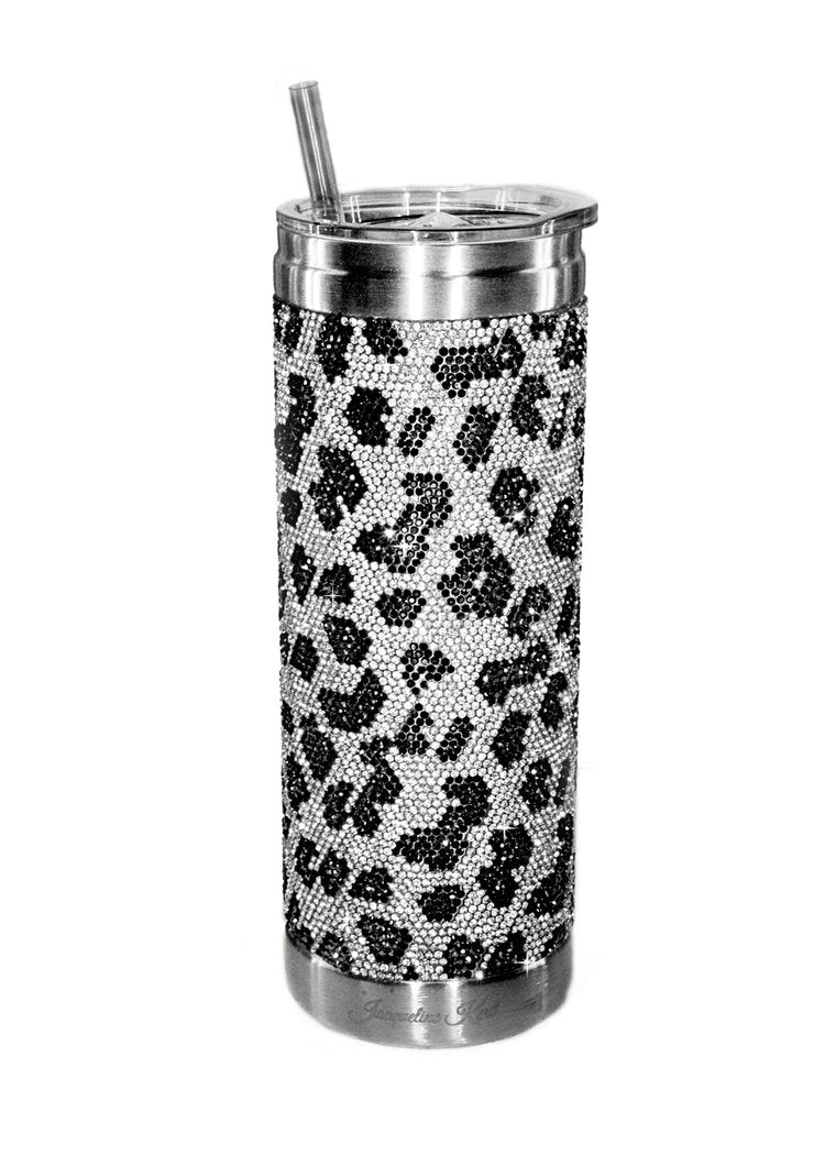 Jacqueline Kent- Snow Leopard Silver Tumbler