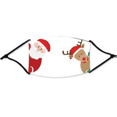 Christmas Mask- Santa and Rudolph Peeking