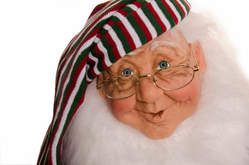 Jacqueline Kent- 36 inch Candy Cane Collection Standing Elf with Silver Suit