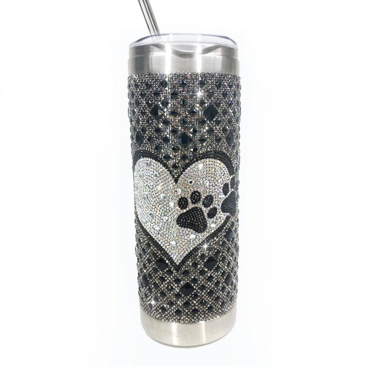 Jacqueline Kent- DIAMONDS IN THE RUFF TUMBLER HEMATITE WITH BLACK PAW