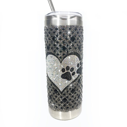 Jacqueline Kent- DIAMONDS IN THE RUFF TUMBLER HEMATITE WITH BLACK PAW
