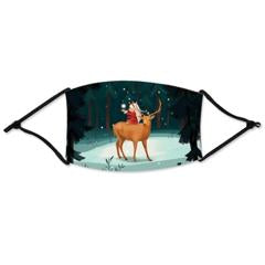 Christmas Mask- Santa on Reindeer at Night