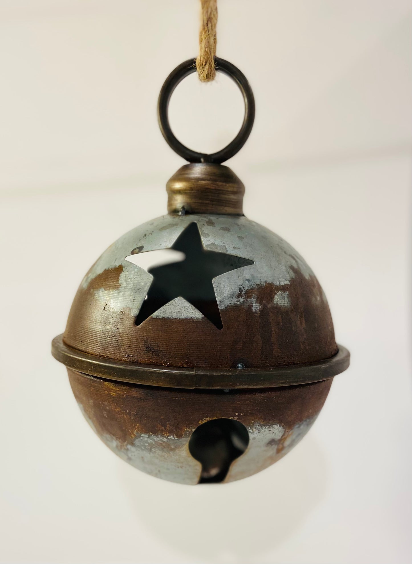 Rustic Silver/ Brown 7” Sleigh Bell