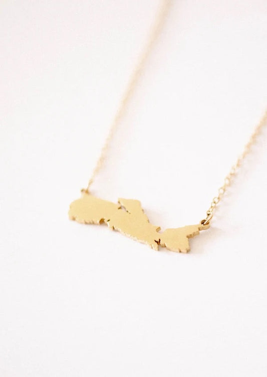 Nova Scotia Map Necklace & Pendant