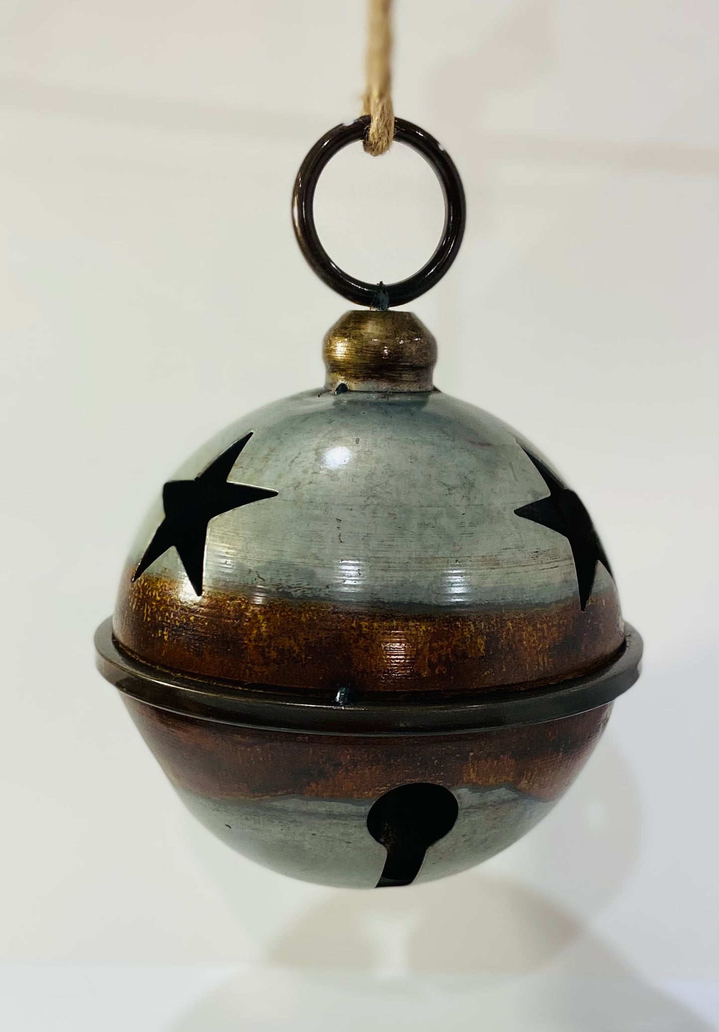 Rustic Silver/Brown Sleigh Bell