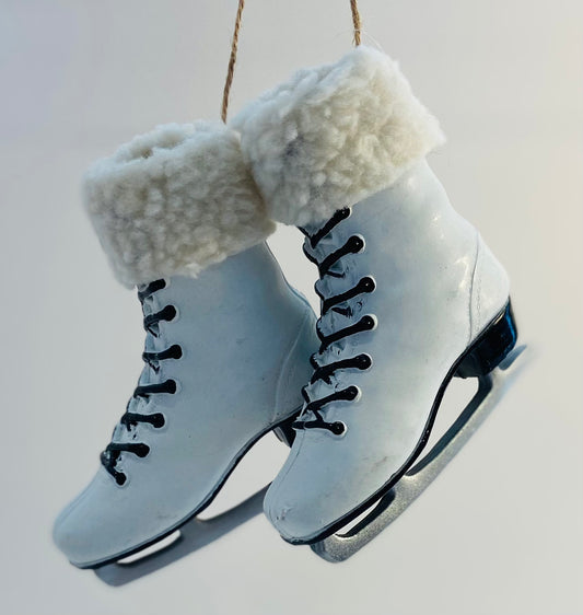 White Skates tree ornament