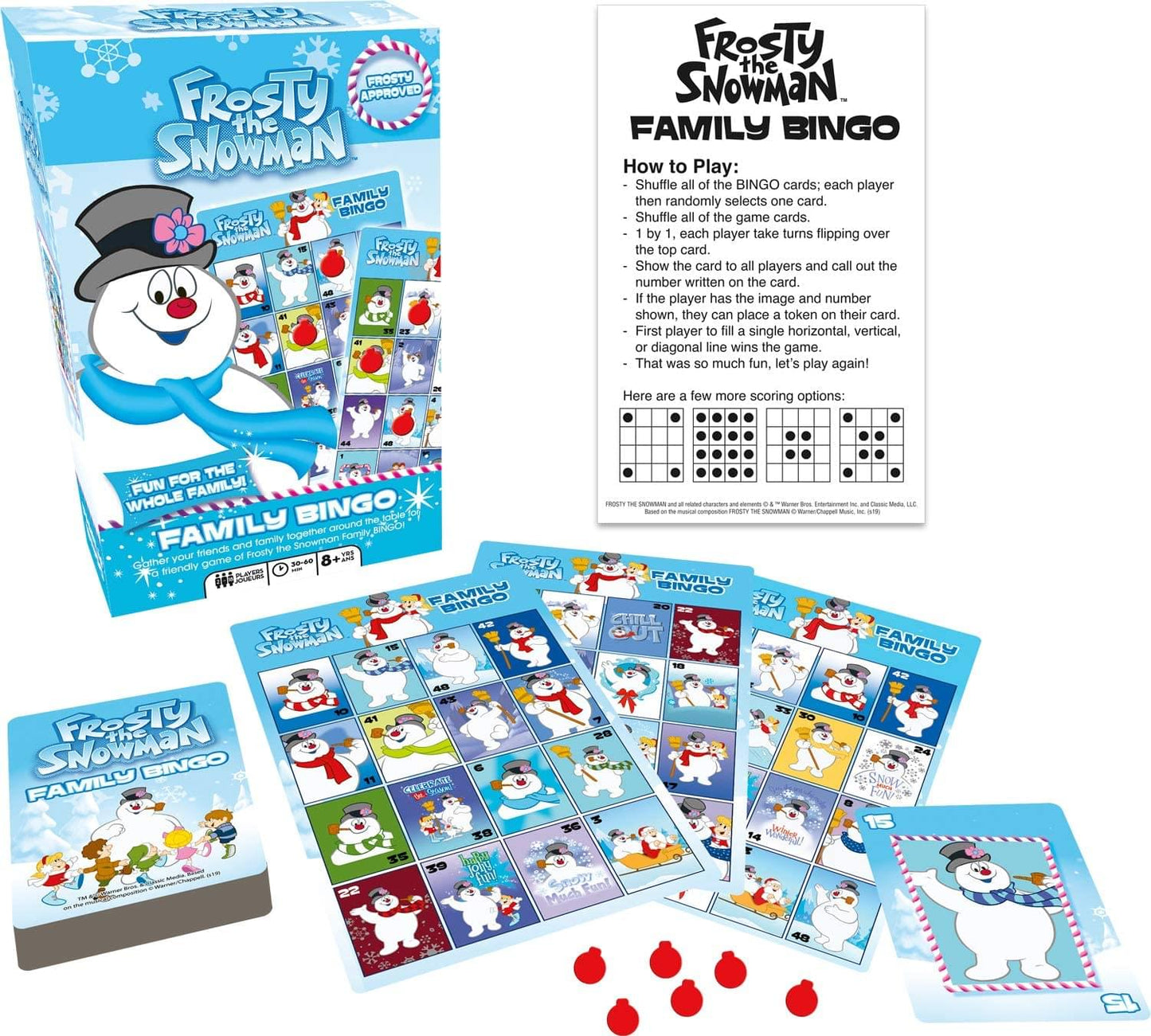 Frosty the Snowman Family Bingo