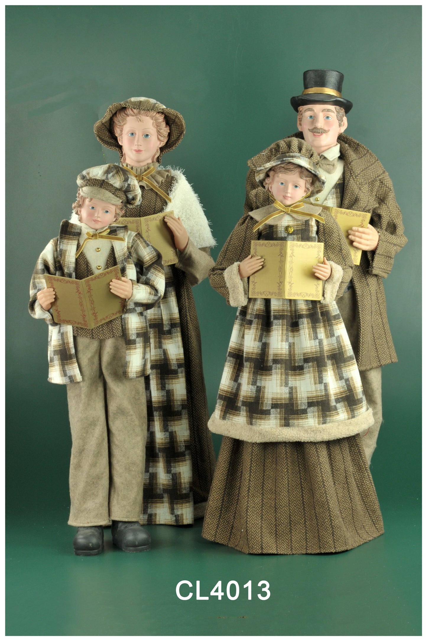 Carollers Family Set with Choir Books