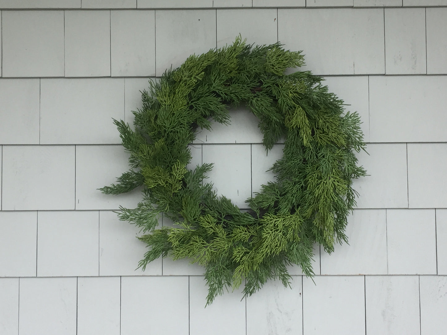 20" Real Touch Cedar Wreath